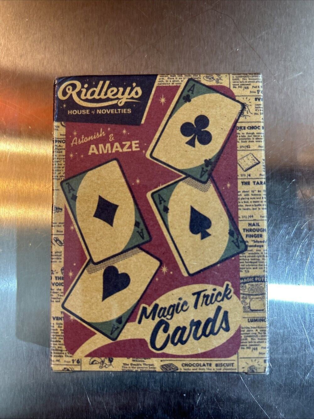 Ridleys House of Novelties Magic Trick Cards - NEW In Cellophane 6/15/2010